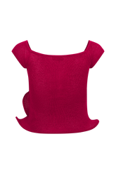 Haisley Off Shoulder Knit Top - Raspberry