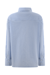 Hansen Oversized Shirt - Blue Pinstripe