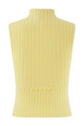 Indy Pointelle Knit Top - Lemon