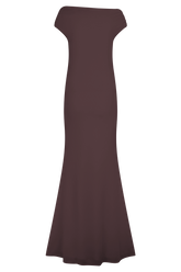 Kinsley Slinky Maxi Dress With Hardware - Chocolate