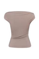 Kinsley Slinky Top With Hardware - Taupe