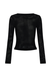 Lumi Long Sleeve Mesh Top - Black