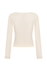 Lumi Long Sleeve Mesh Top - Bone
