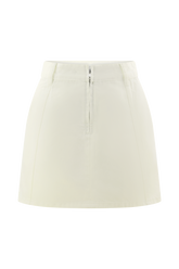 Rosalyn Mini Denim Skort - White