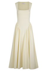 Sharon Scuba Jersey Midi Dress - Ivory