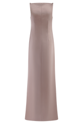 Violet Sleeveless Satin Maxi Dress - Soft Pink
