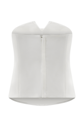 Zillah Strapless Cotton Top - White
