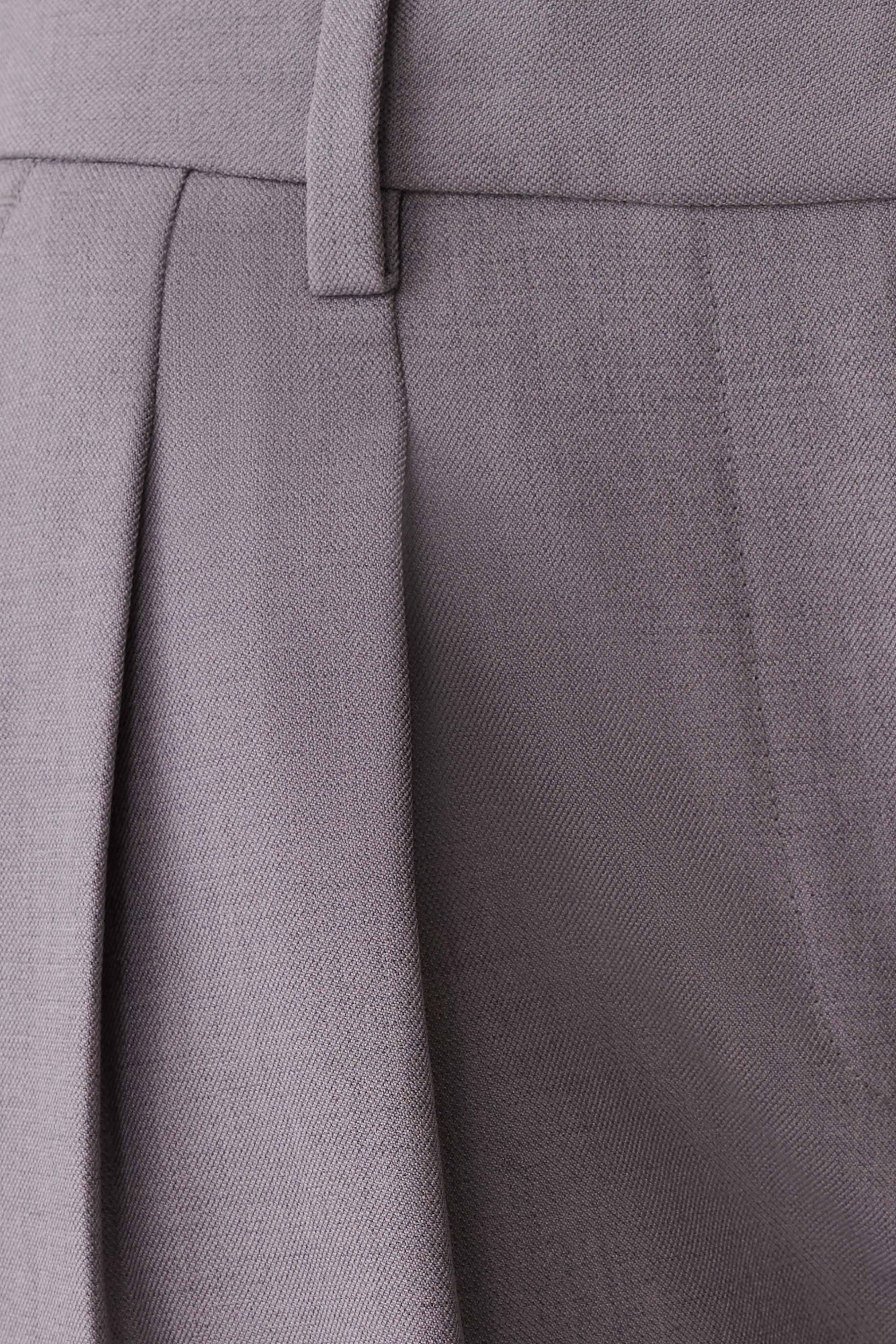 Phoebe Straight Leg Suiting Pants - Light Grey Marle