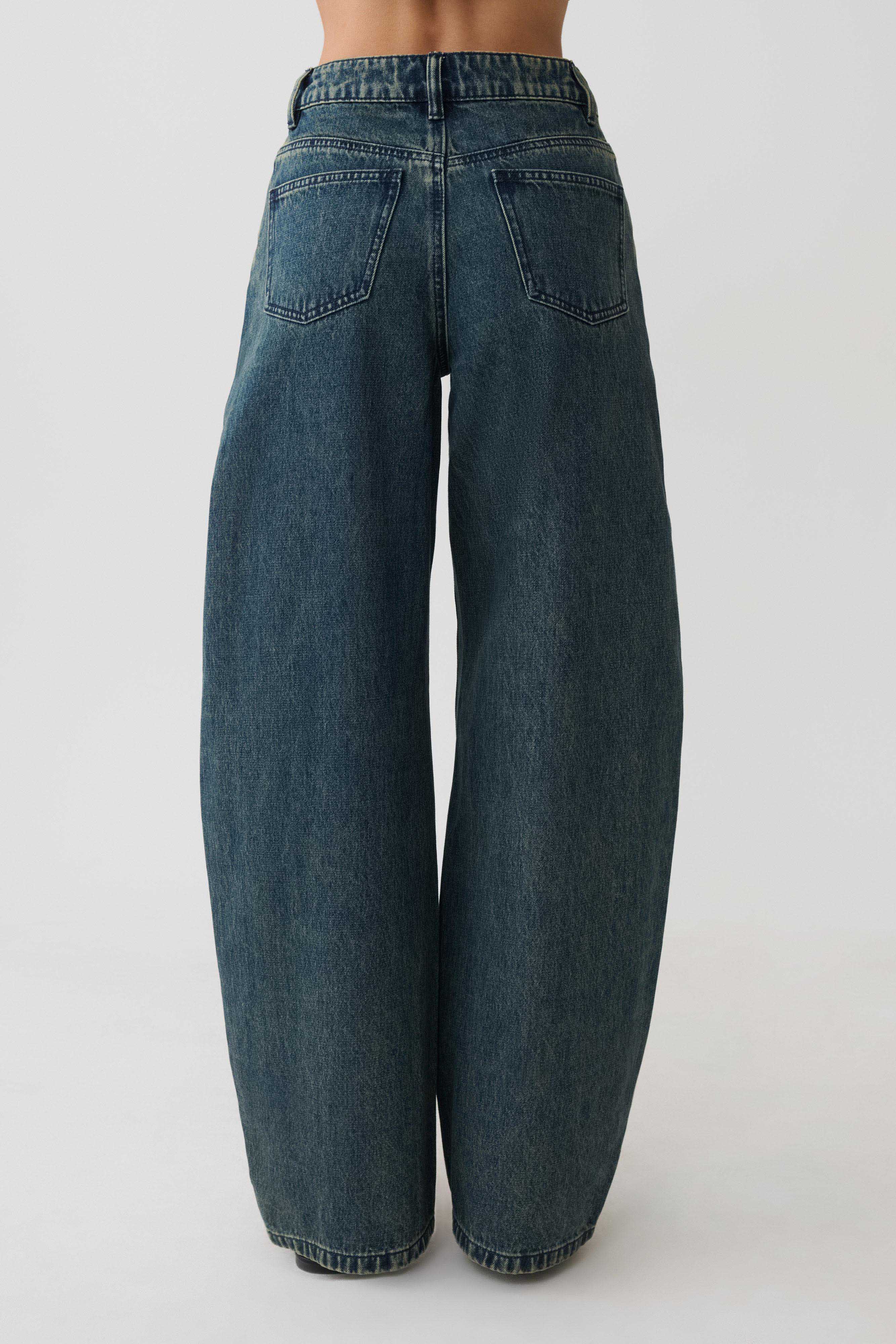 Stephanie Barrel Denim Jeans - Vintage Blue
