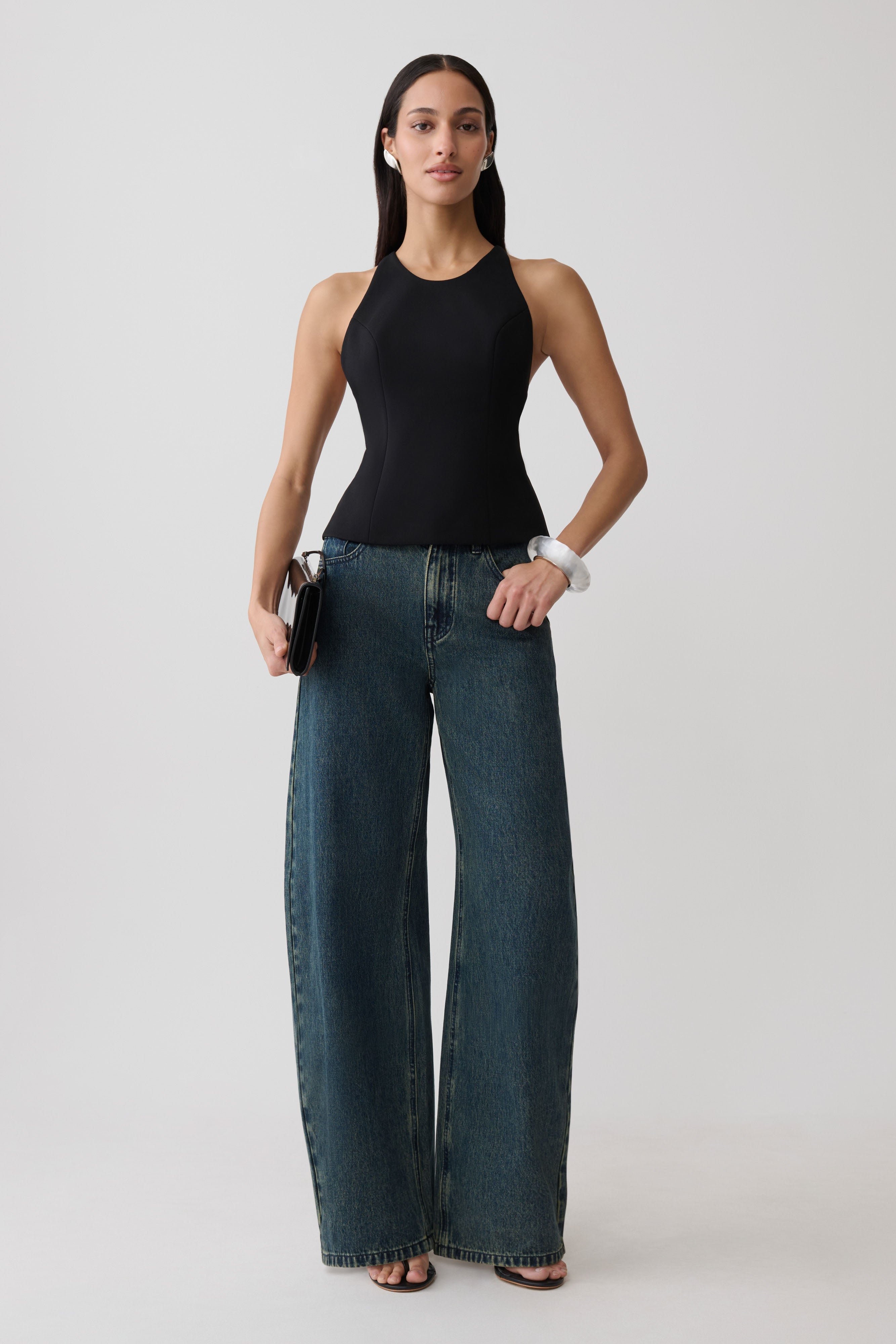 Bernadette Hardware Sleeveless Top - Black