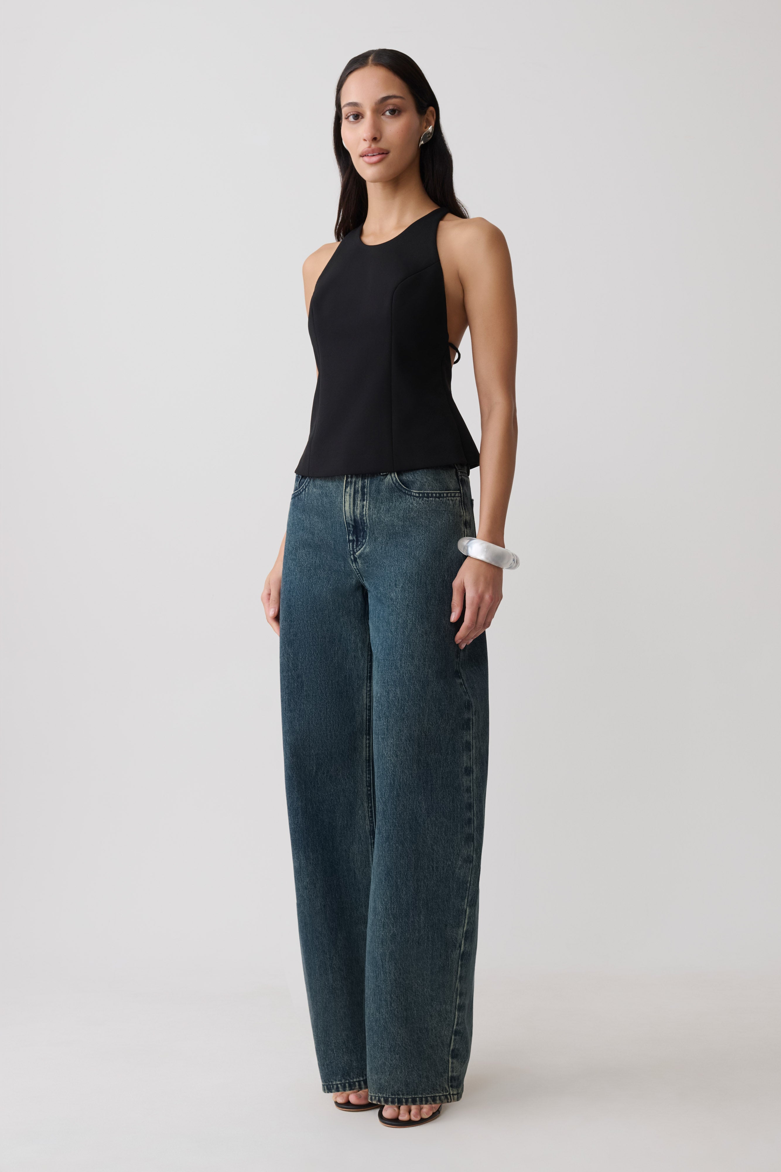 Bernadette Hardware Sleeveless Top - Black