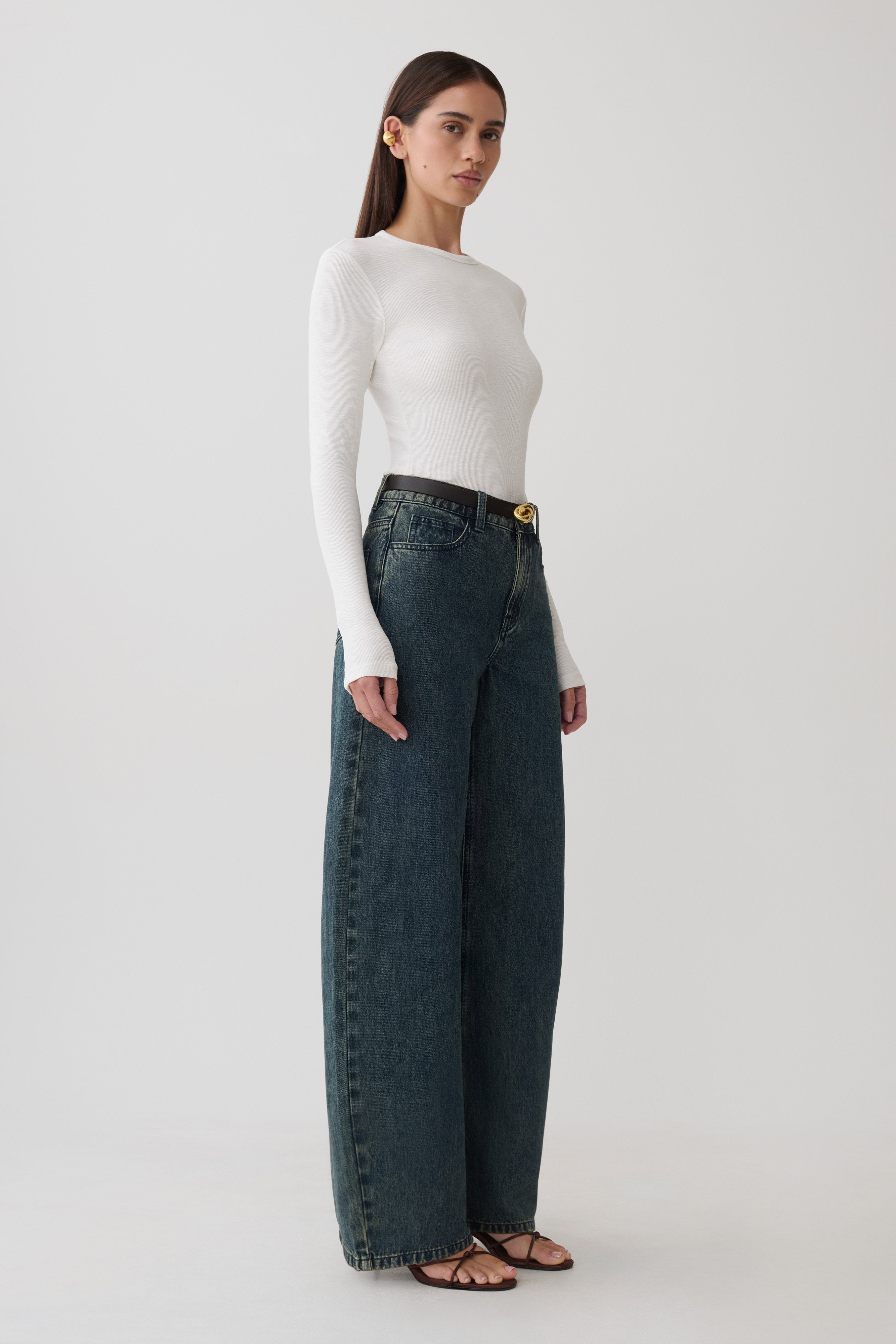 Leny Long Sleeve Top - White