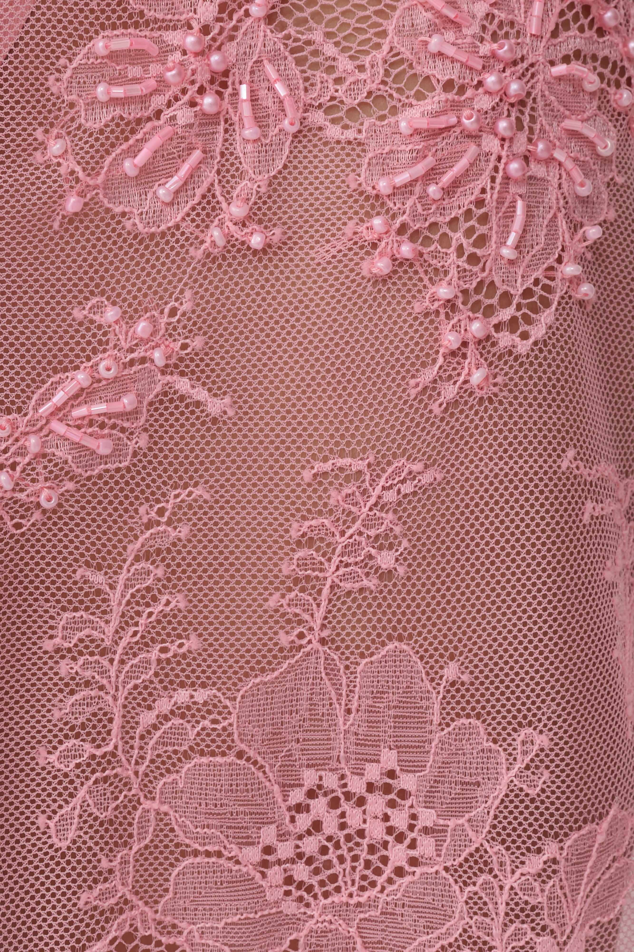 Marcelle Lace Midi Skirt - Pink