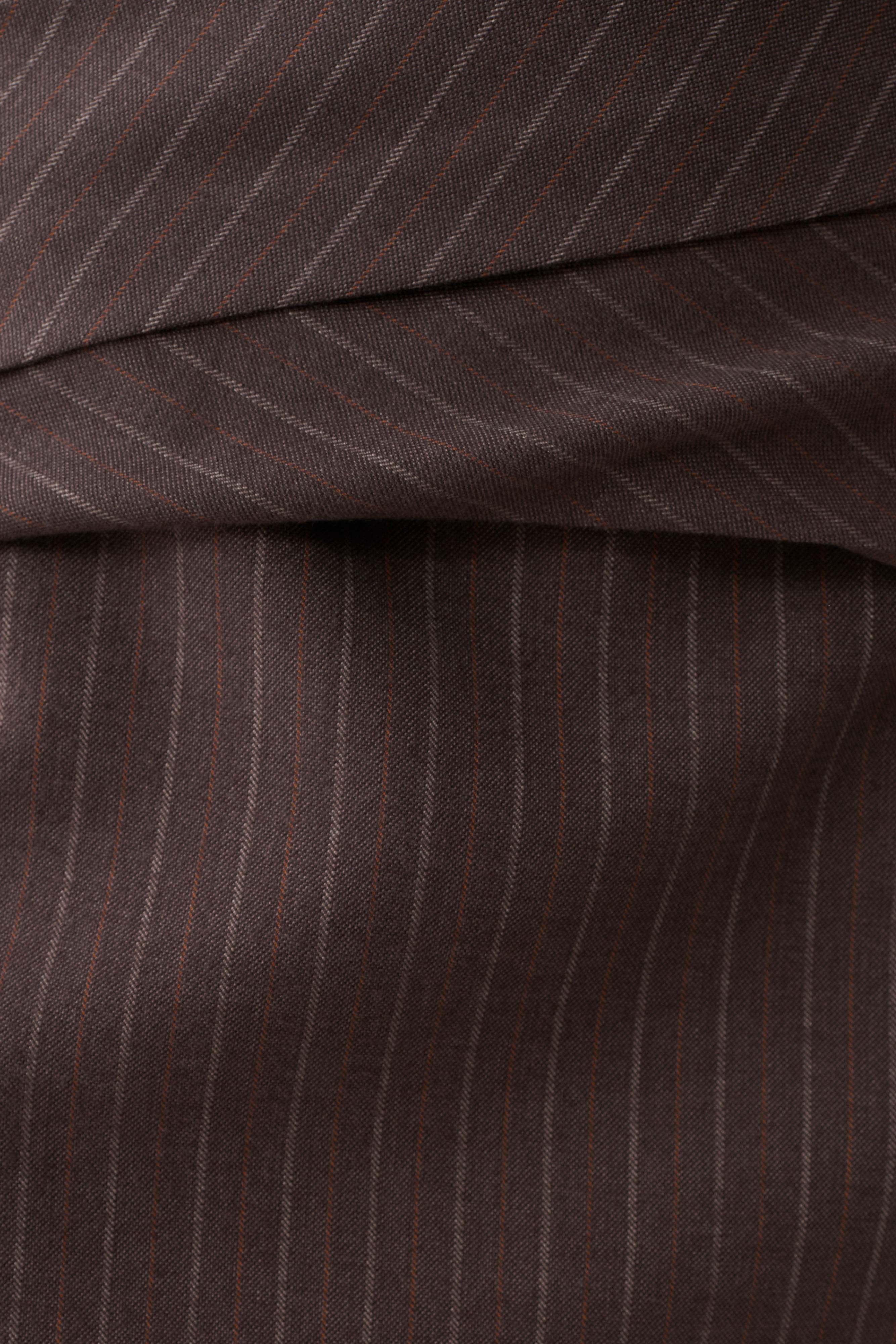 Phoebe Draped Mini Skirt - Brown Stripe