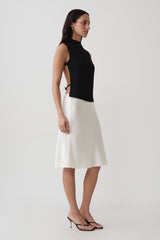 Sofiane Silk Blend Midi Skirt - Ivory