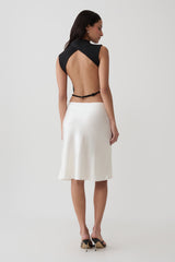 Sofiane Silk Blend Midi Skirt - Ivory