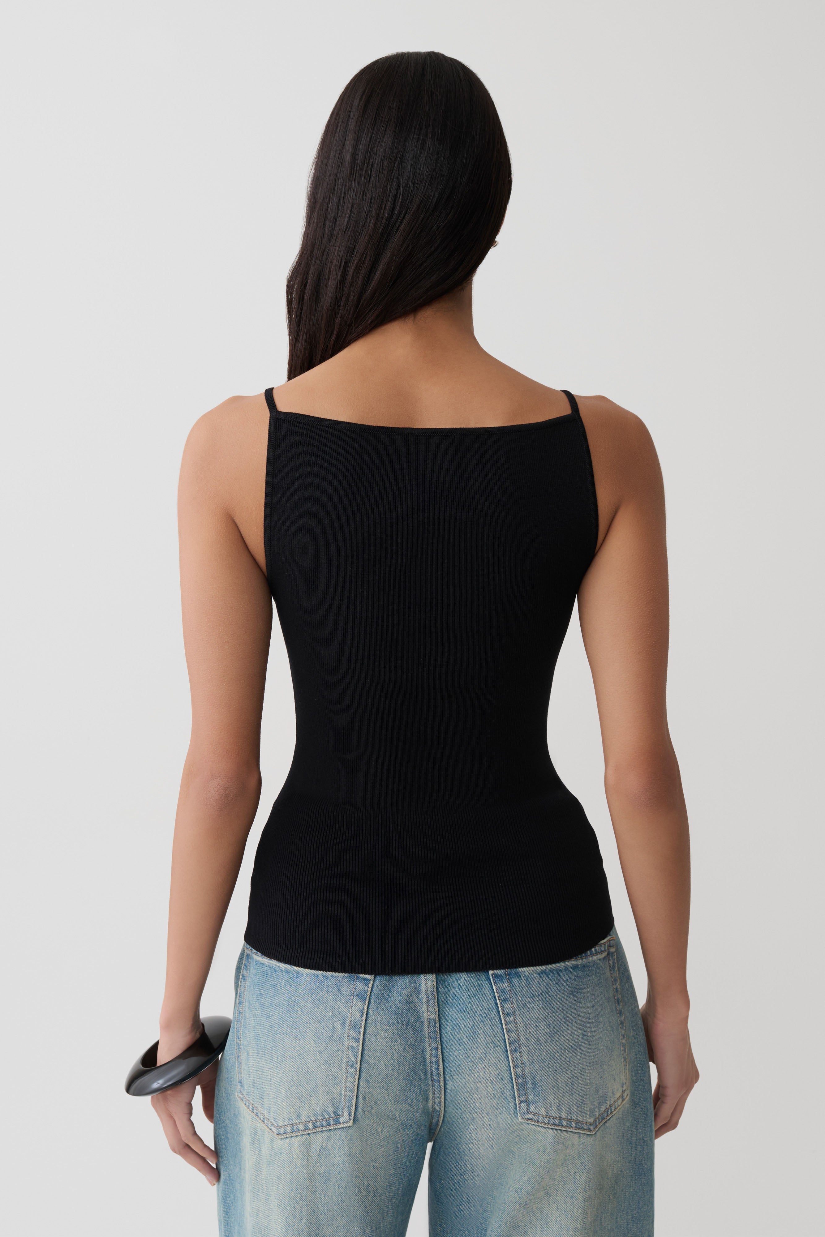 Tara Knit Tank Top - Black
