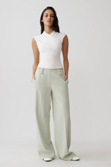 Katherine Suiting Straight Leg Pants - Sage