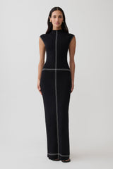 Malone Bandage Knit Midi Dress - Black