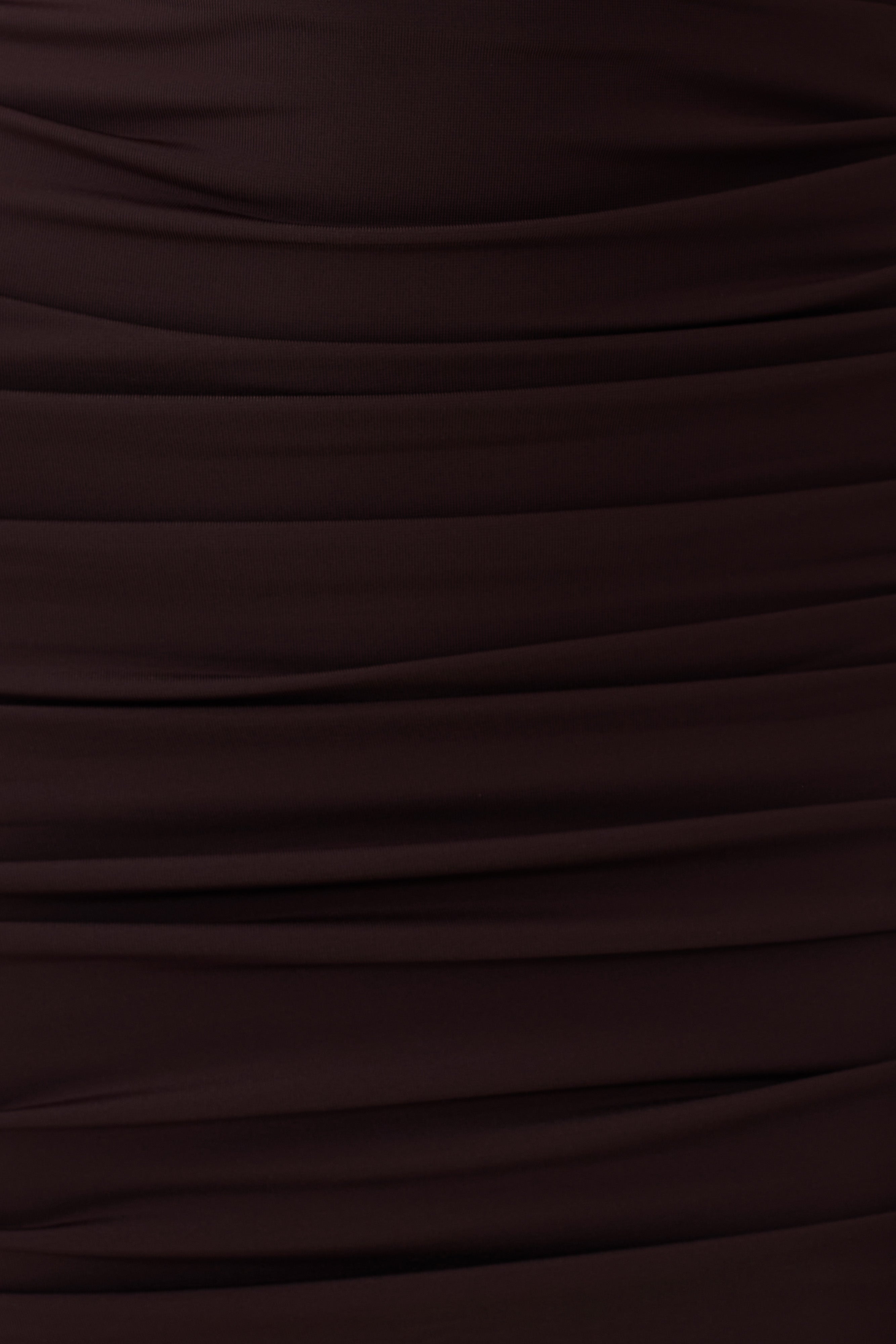 Kaiydo Gathered Centre Wire Mini Dress - Chocolate