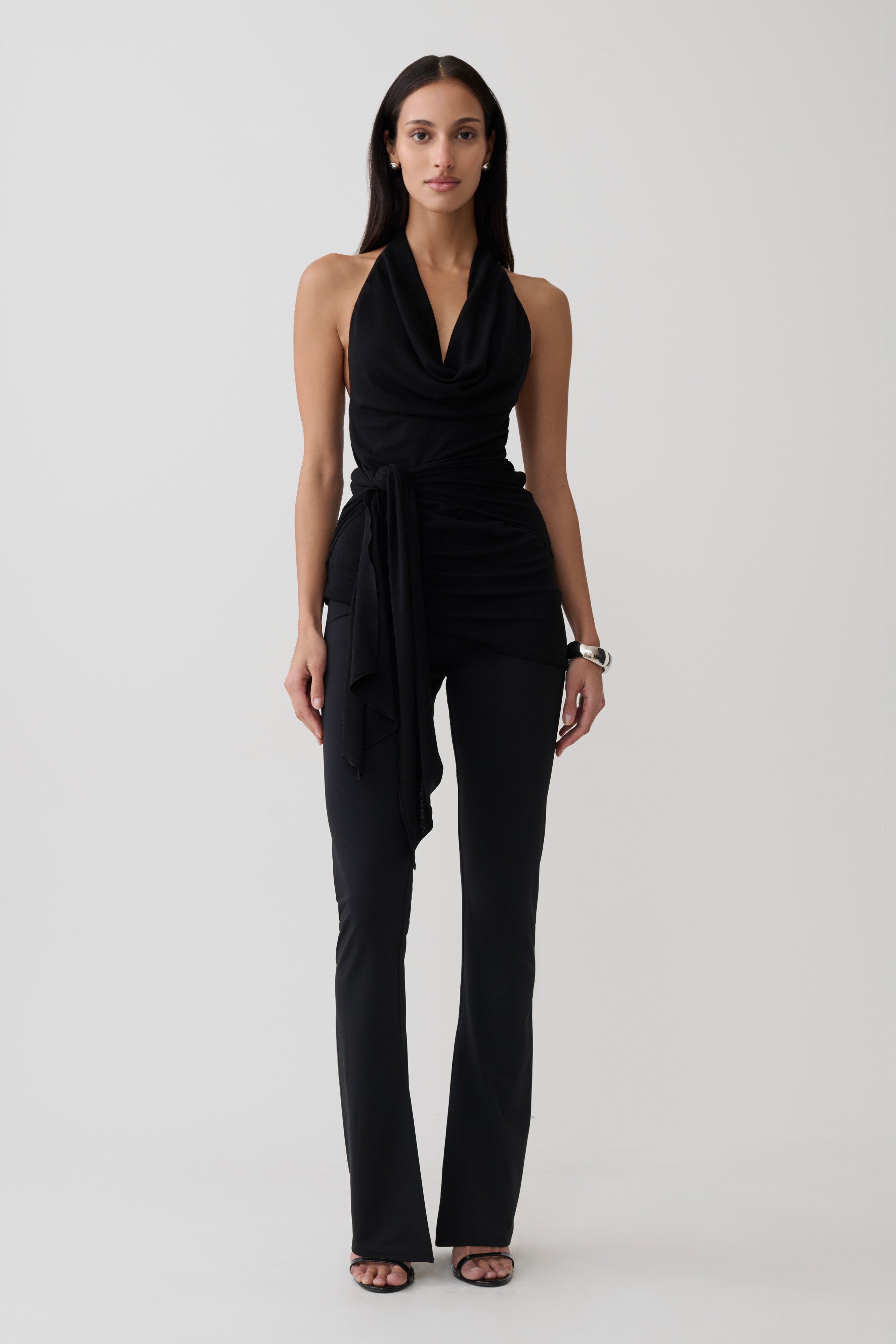 Fletcher Skinny Flare Pants - Black
