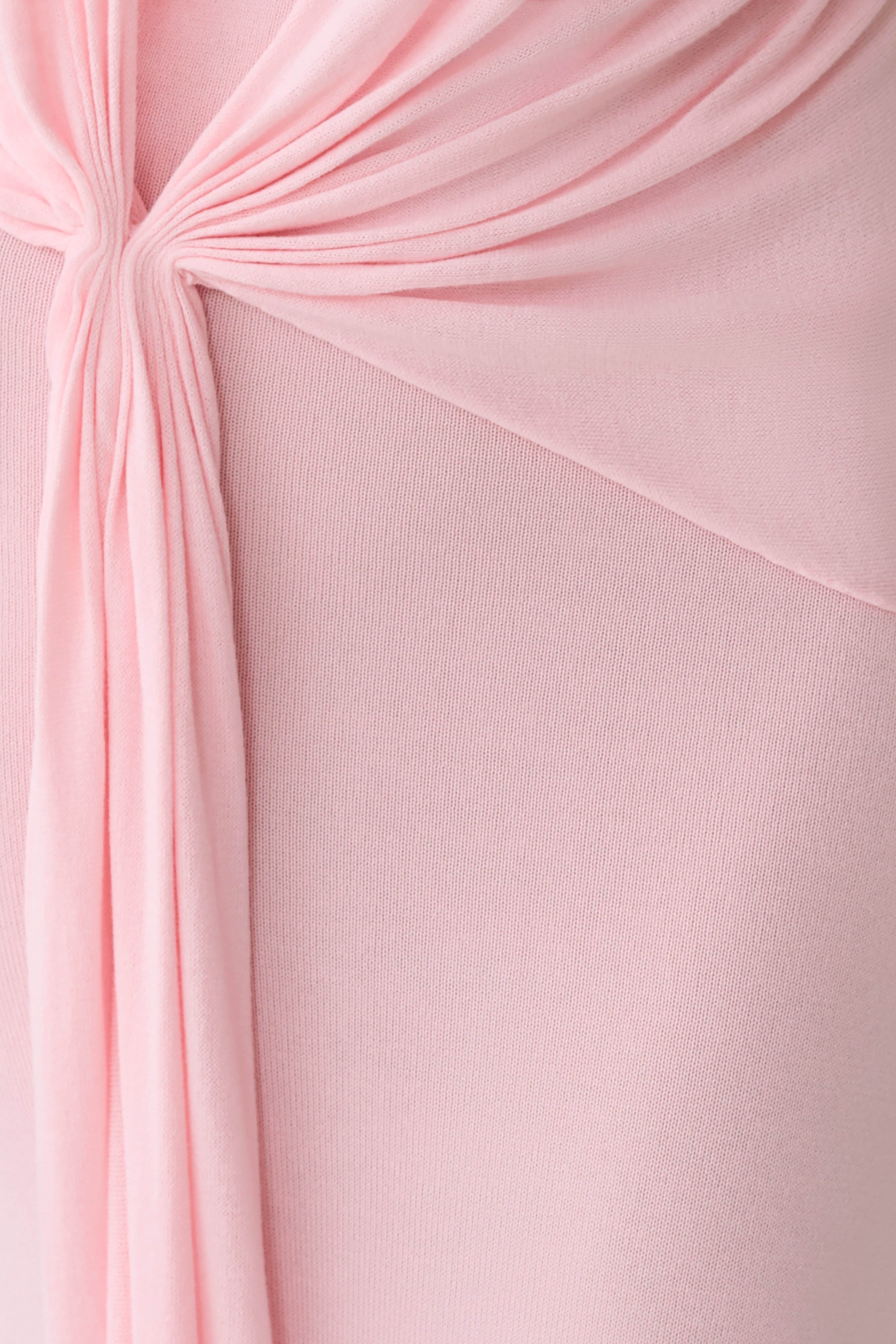 Cindylou Halter Knit Maxi Dress - Baby Pink