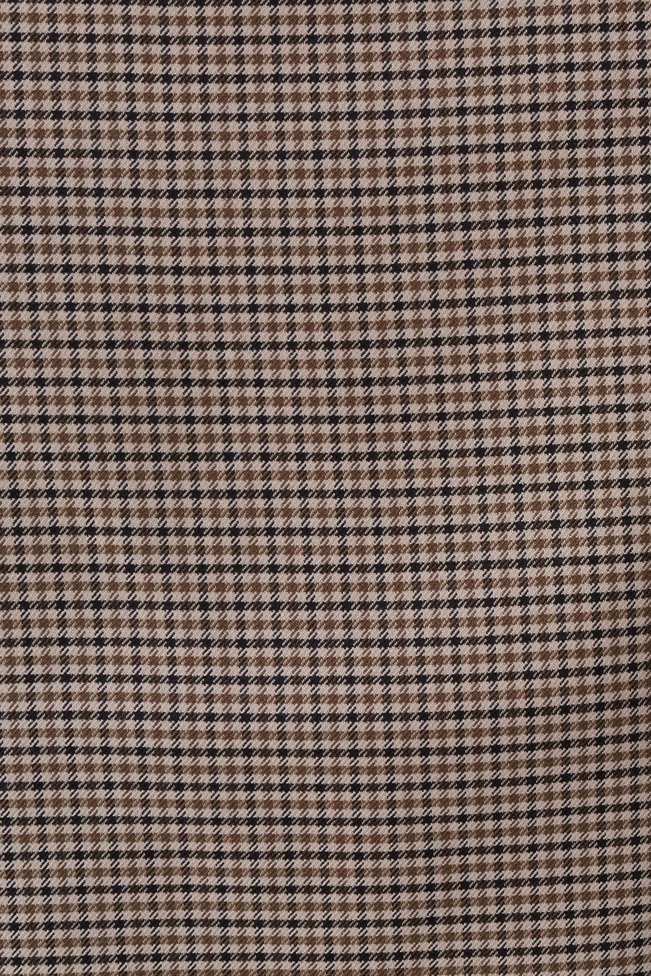 Gisella Suiting Midi Skirt - Tan Check