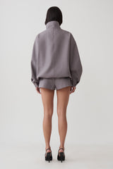 Jennina Mini Short - Light Grey Marle