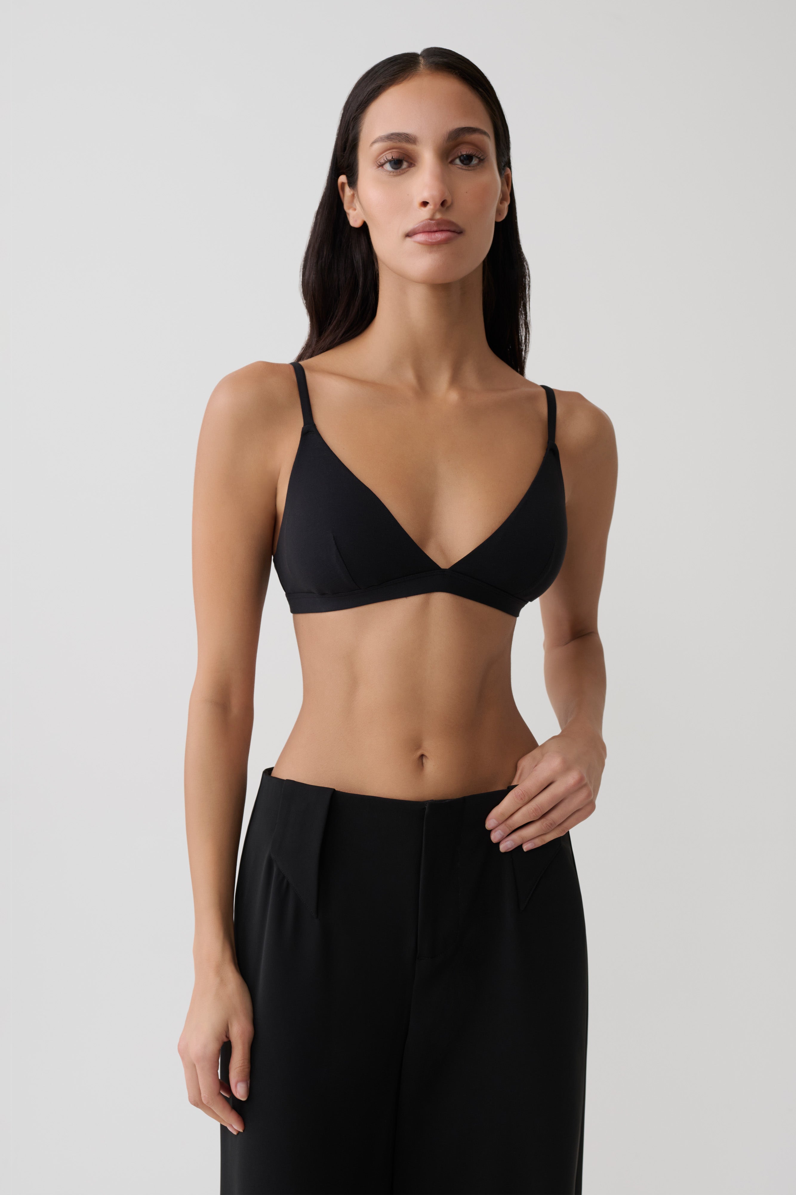 Kels Micro Triangle Bralette - Black