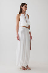 Banks Halter Neck Top With Hardware - White