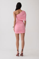 Kaiydo Gathered Centre Wire Mini Dress - Rosy Pink