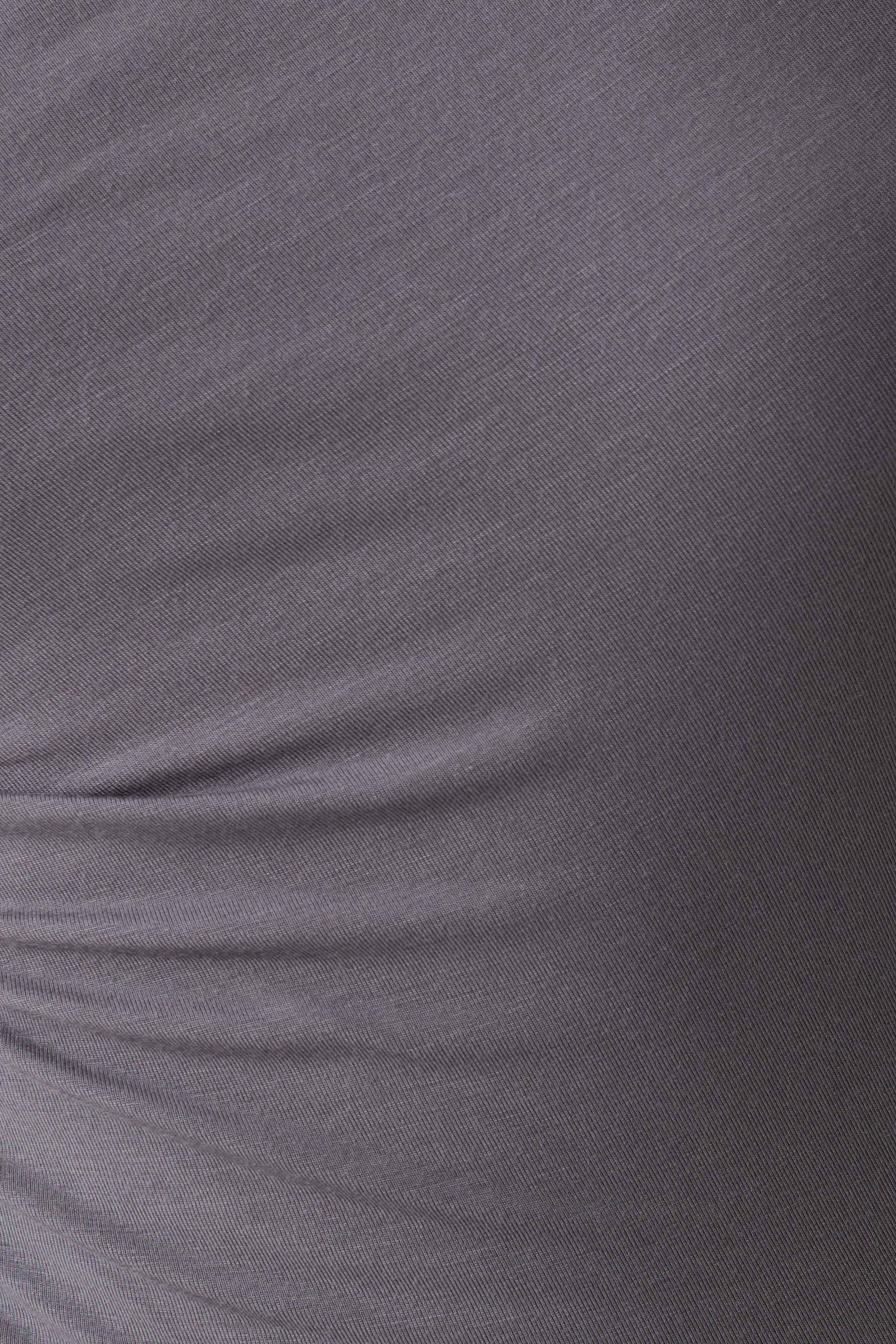 Coriona Long Line Top With Front Cut Out - Grey
