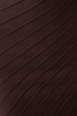 Posy Ribbed Sleeveless Mini Dress - Dark Chocolate