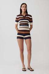 Philly Stripe Knit Short - Navy/Neutral