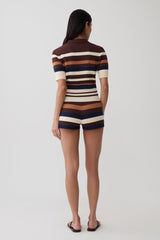 Philly Stripe Knit Short - Navy/Neutral