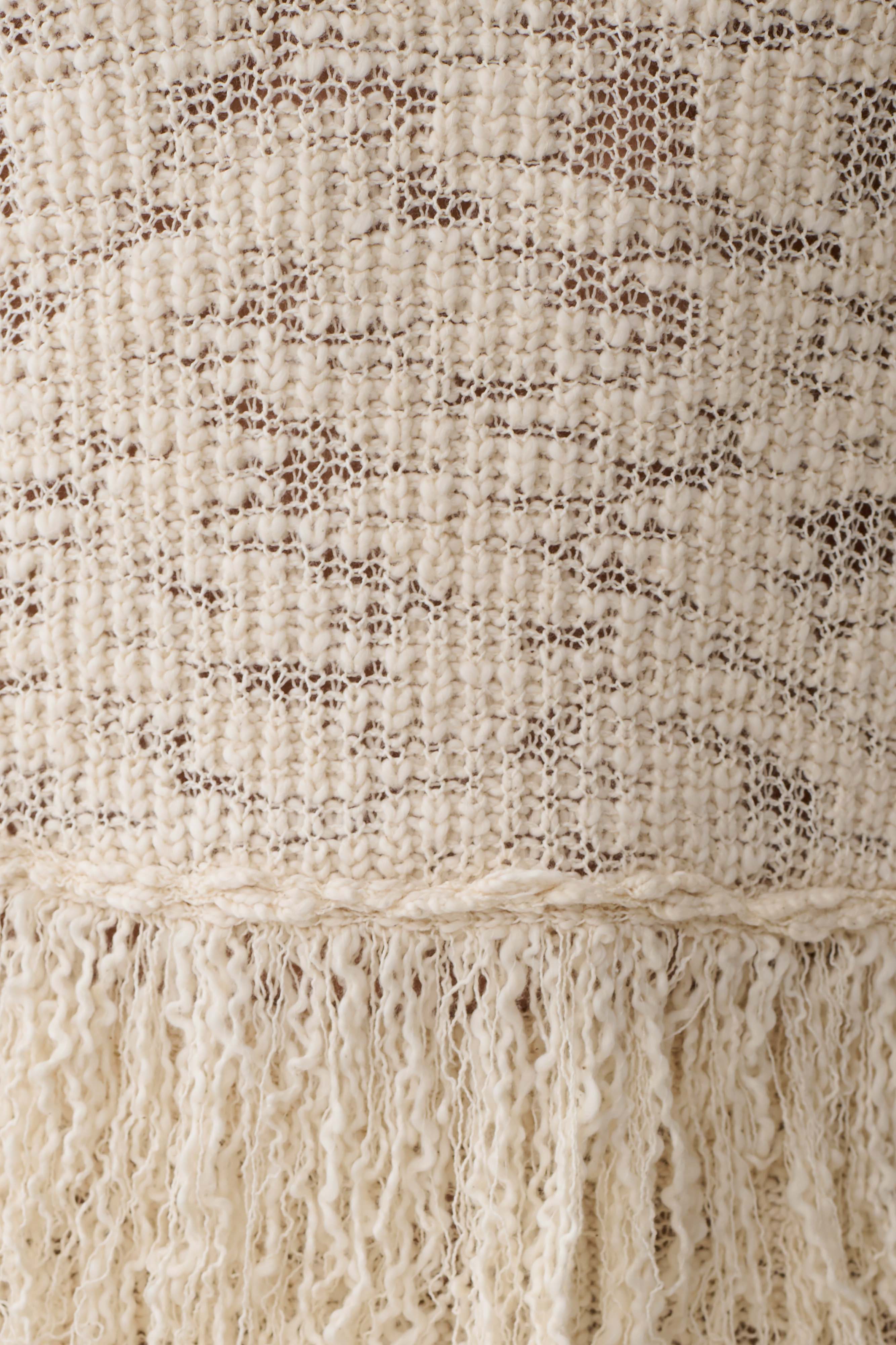 Giovanni Fringe Knit Top - Cream