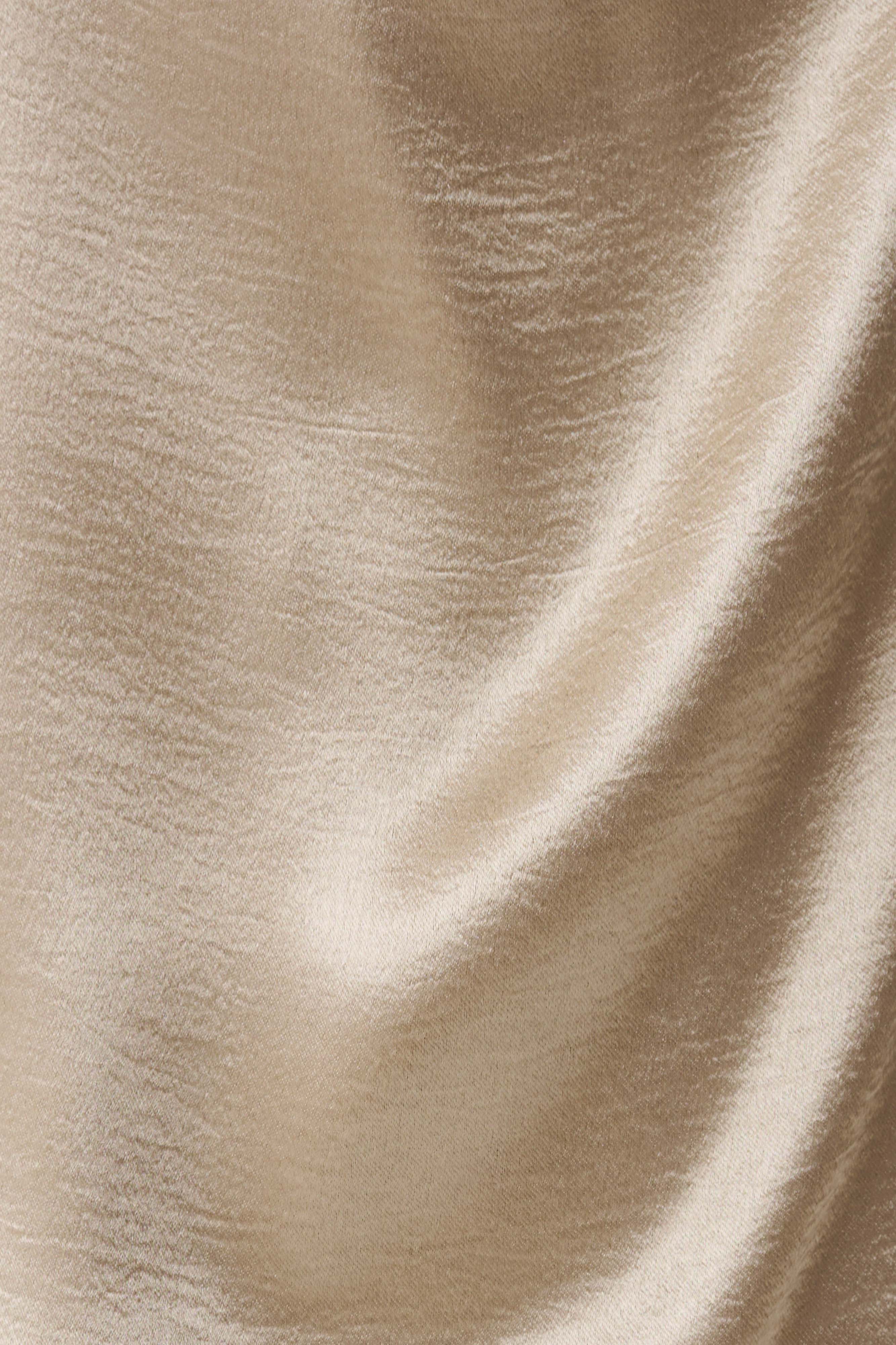 Cleo Satin Halter Top - Gold