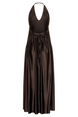 Cypress Halter Maxi Dress - Chocolate