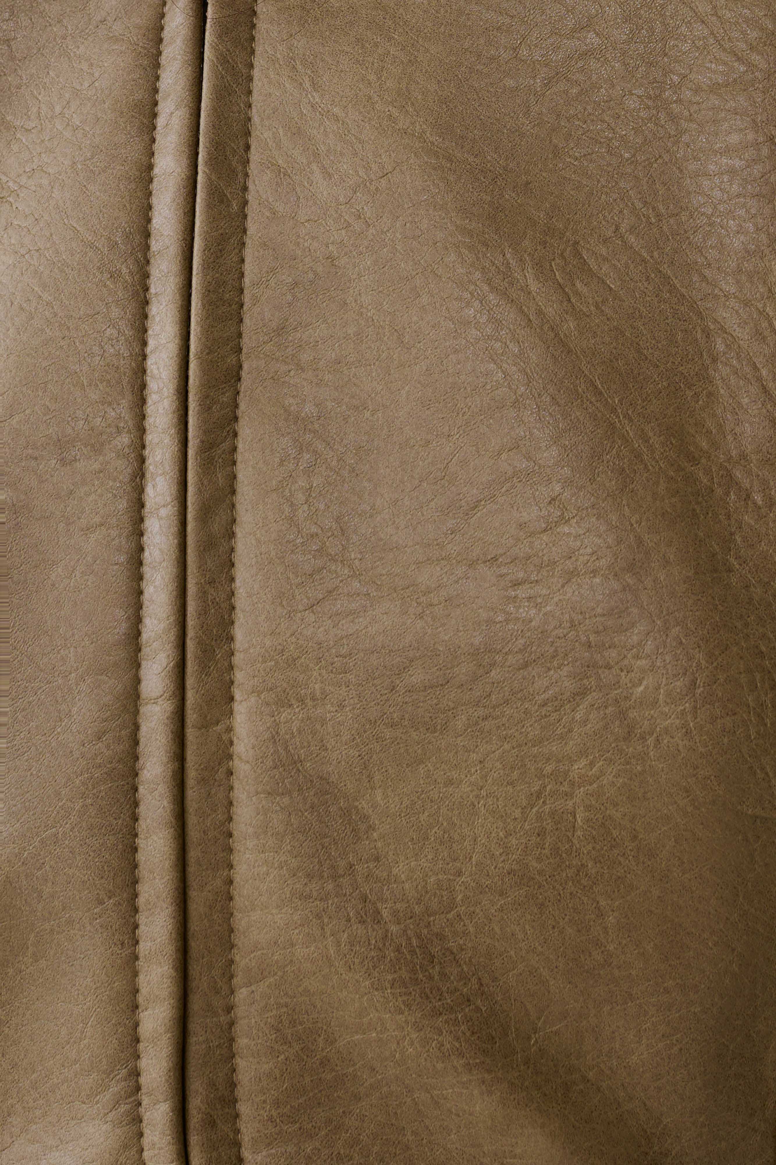 Jordana Faux Leather Mini Dress - Khaki