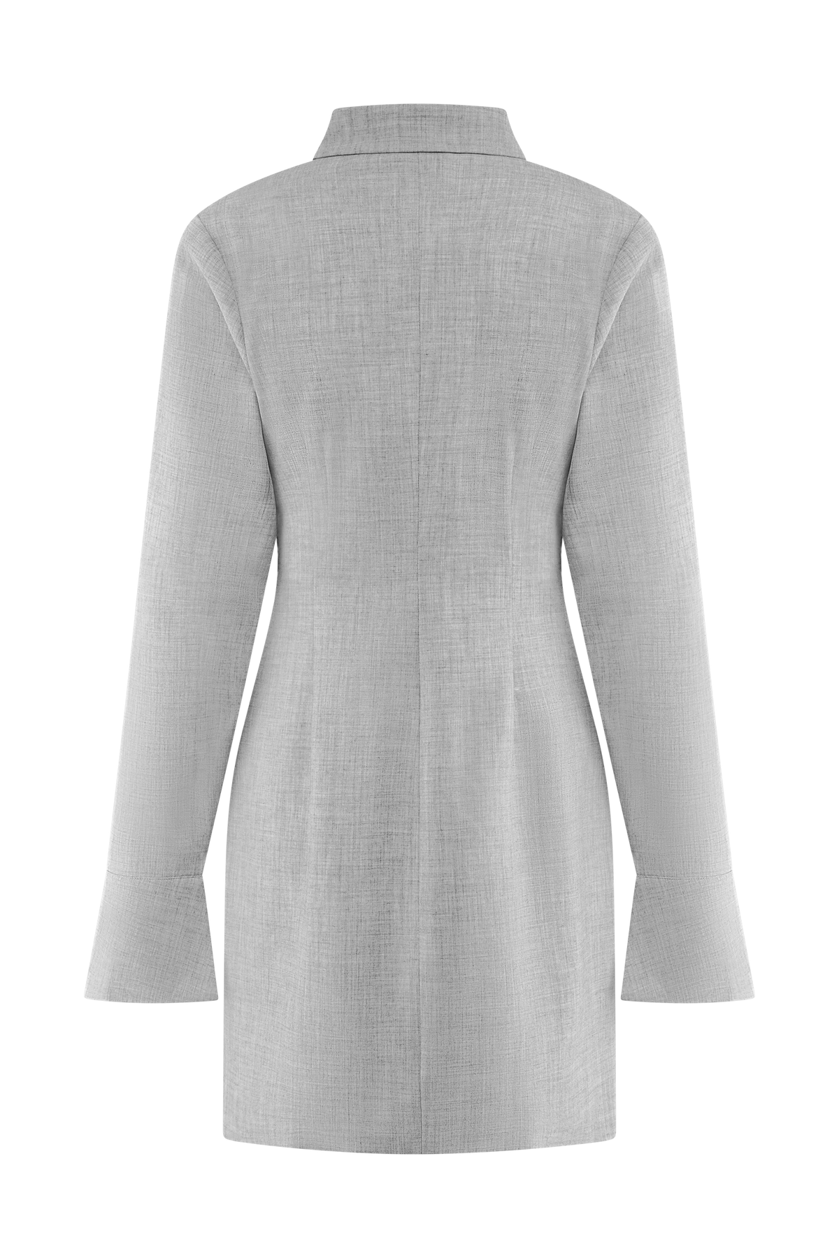 Dorian Fitted Shirt Mini Dress - Charcoal Marle