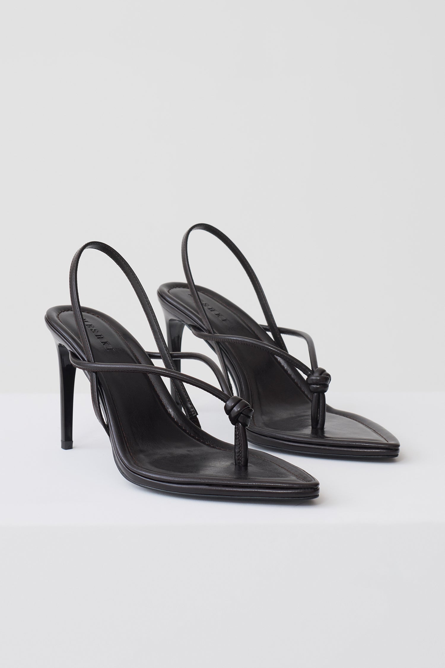 Nikkie Knot Sling Back Heel - Chocolate