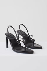 Nikkie Knot Sling Back Heel - Chocolate