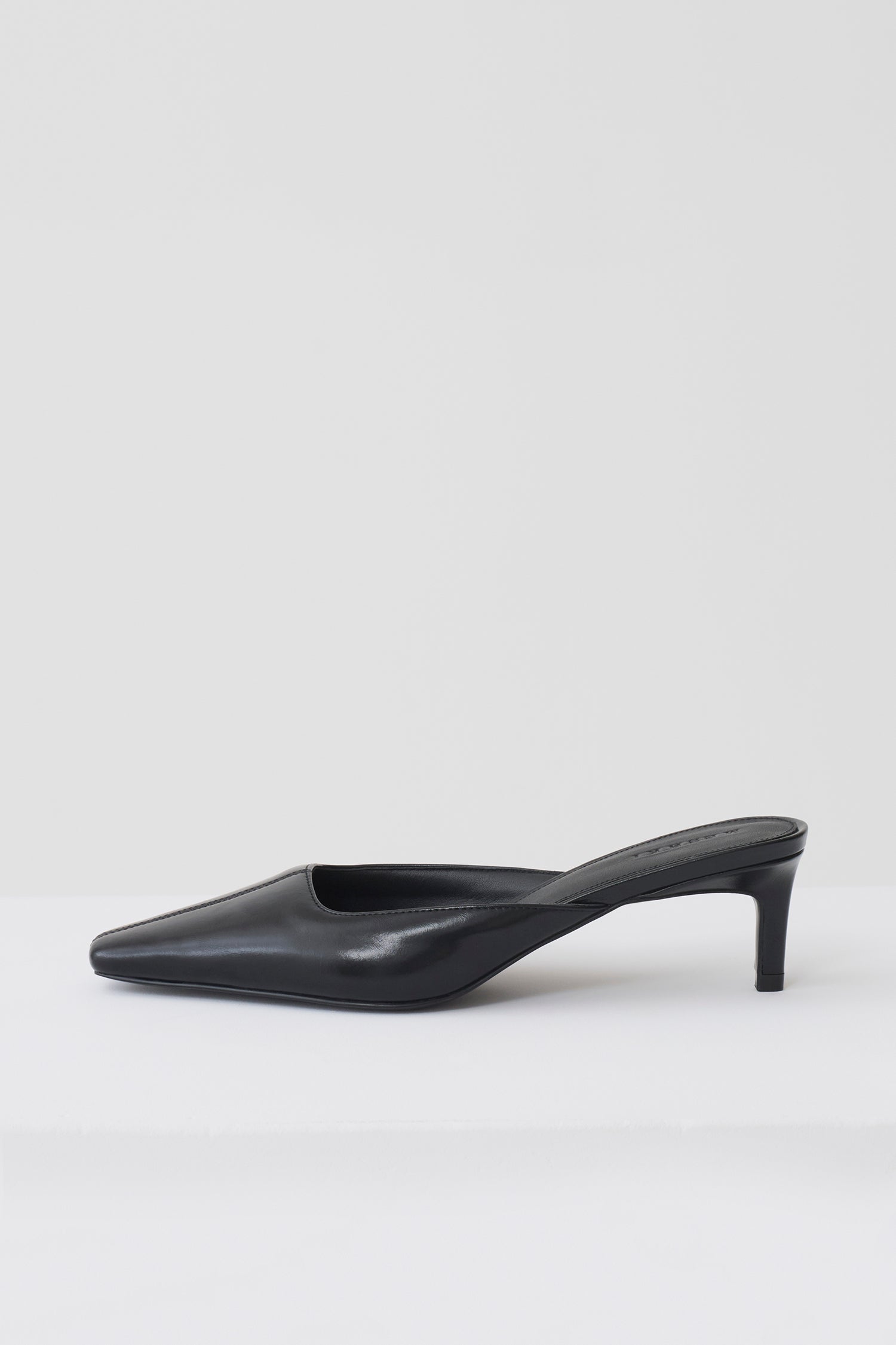Stevie Pointed Square Toe Mule - Black