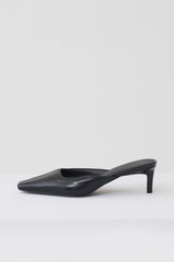 Stevie Pointed Square Toe Mule - Black