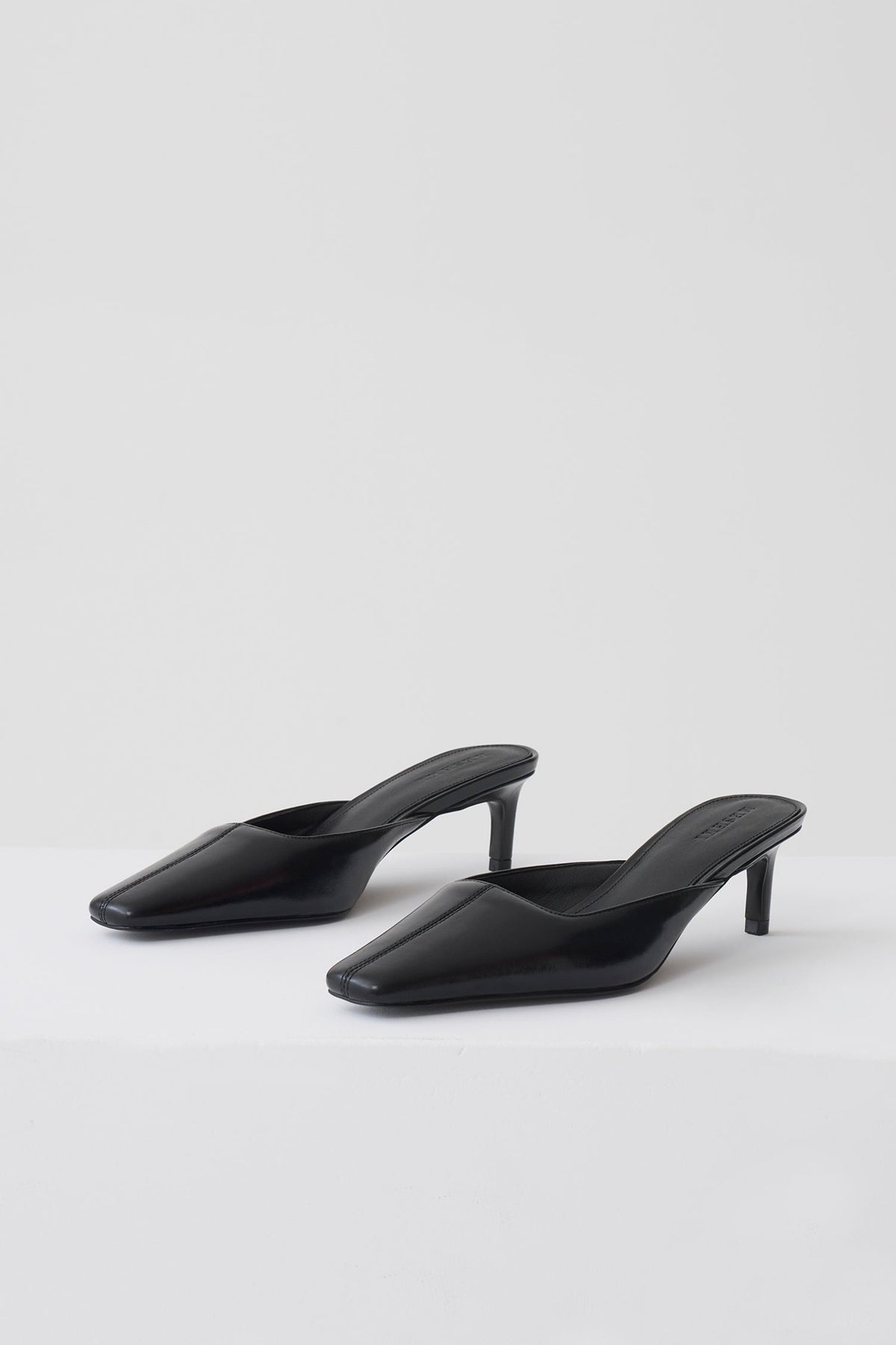 Stevie Pointed Square Toe Mule - Black