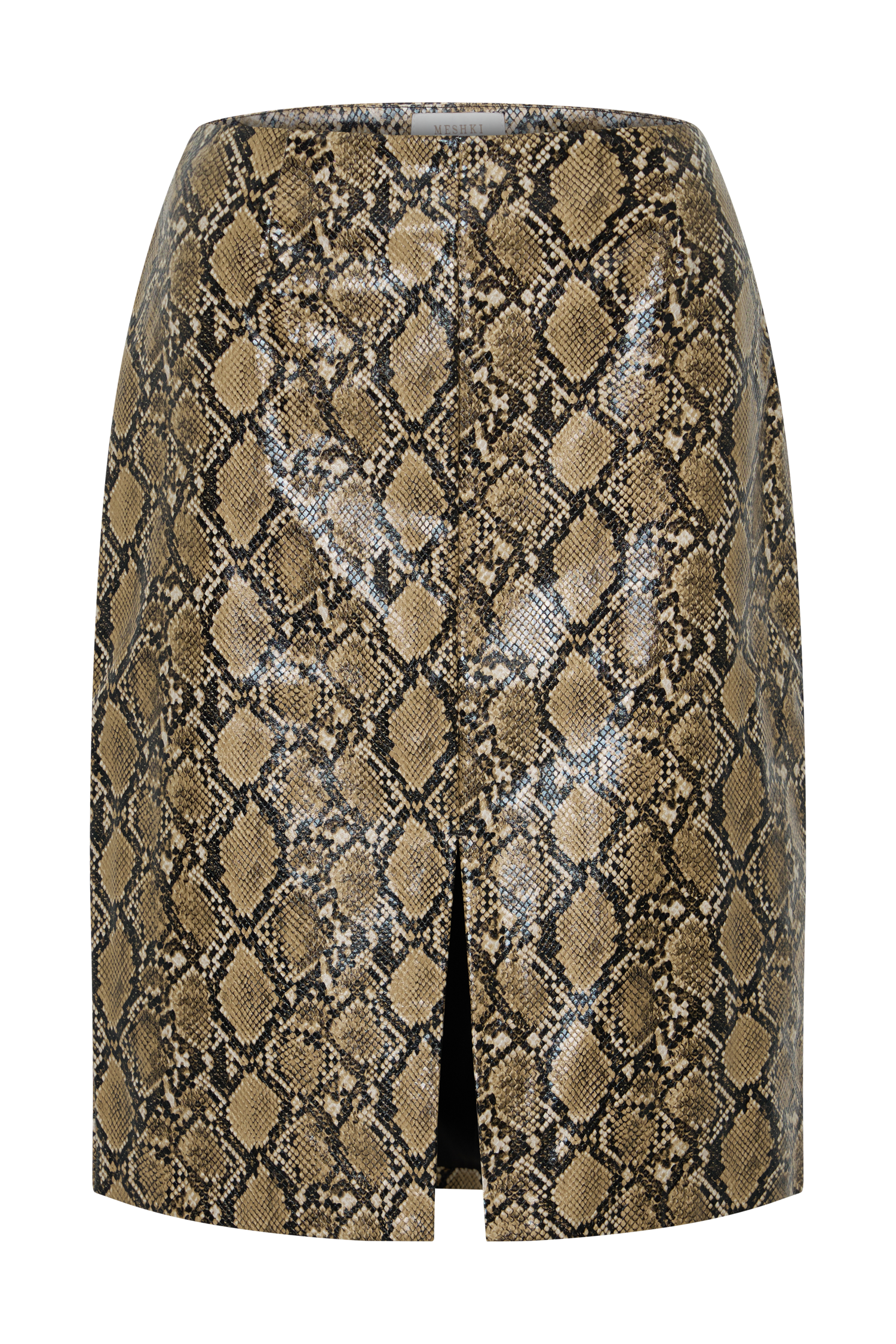 Alexis Faux Leather Midi Skirt - Snake Print