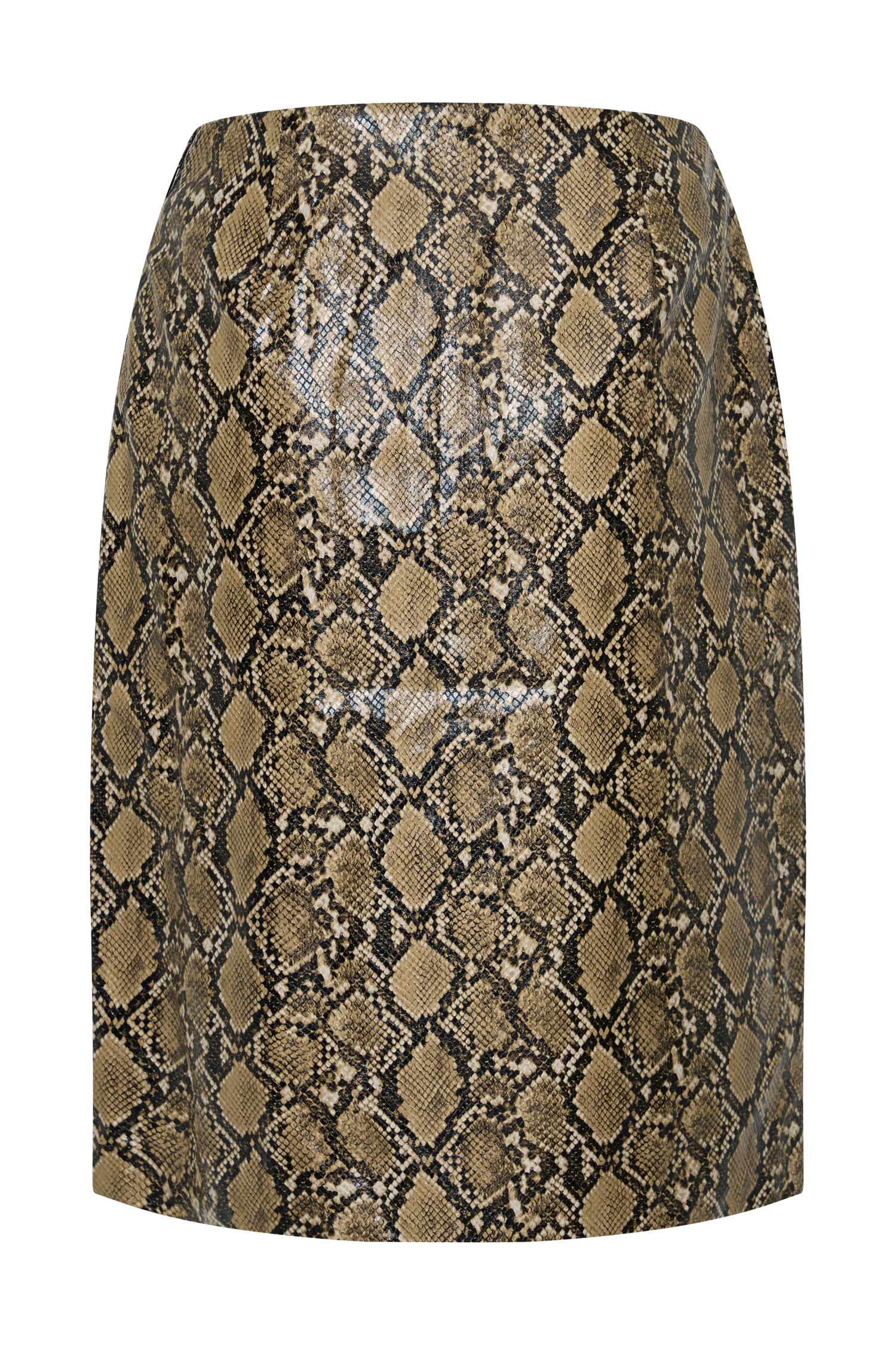 Alexis Faux Leather Midi Skirt - Snake Print
