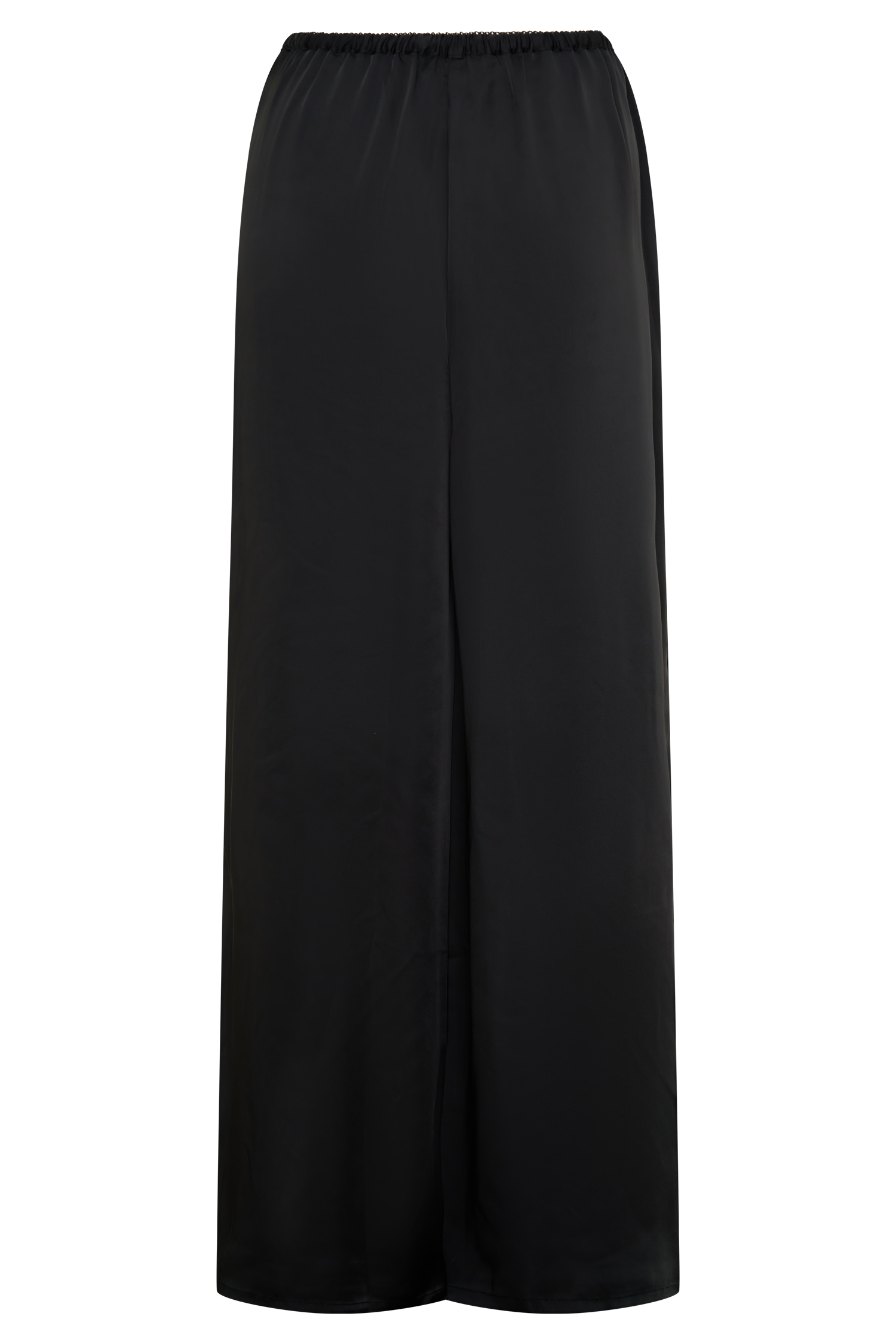Alysa Satin Straight Pants - Black