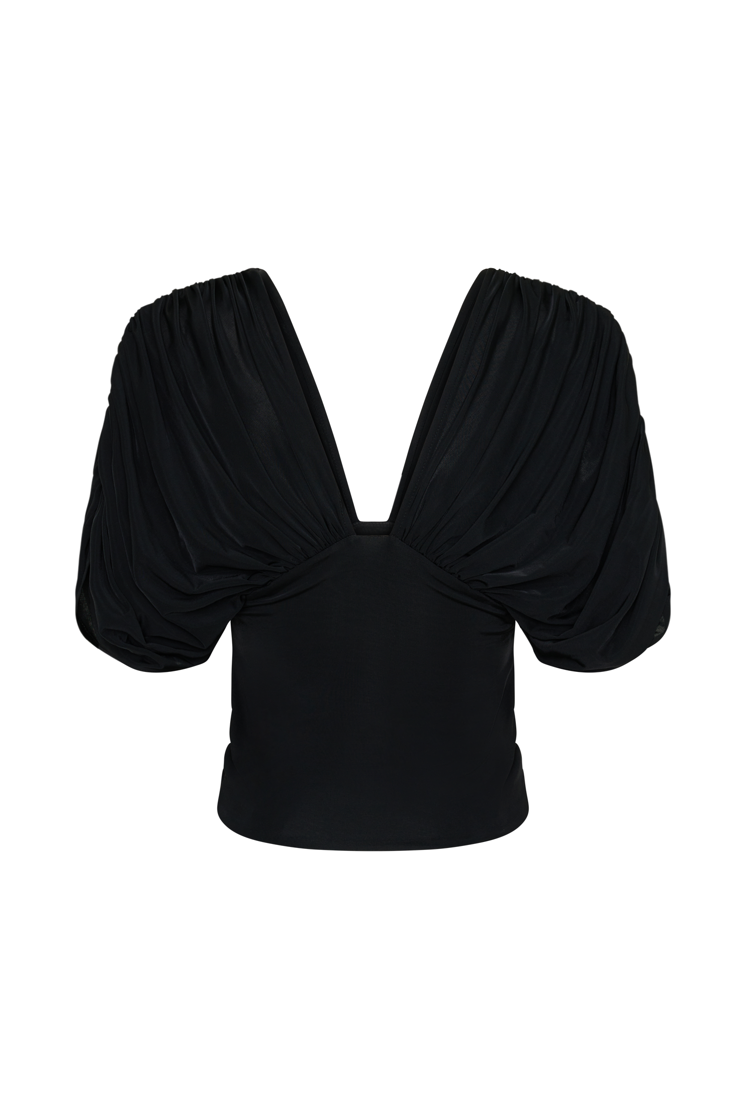 Aerin Gathered Bodice Top - Black