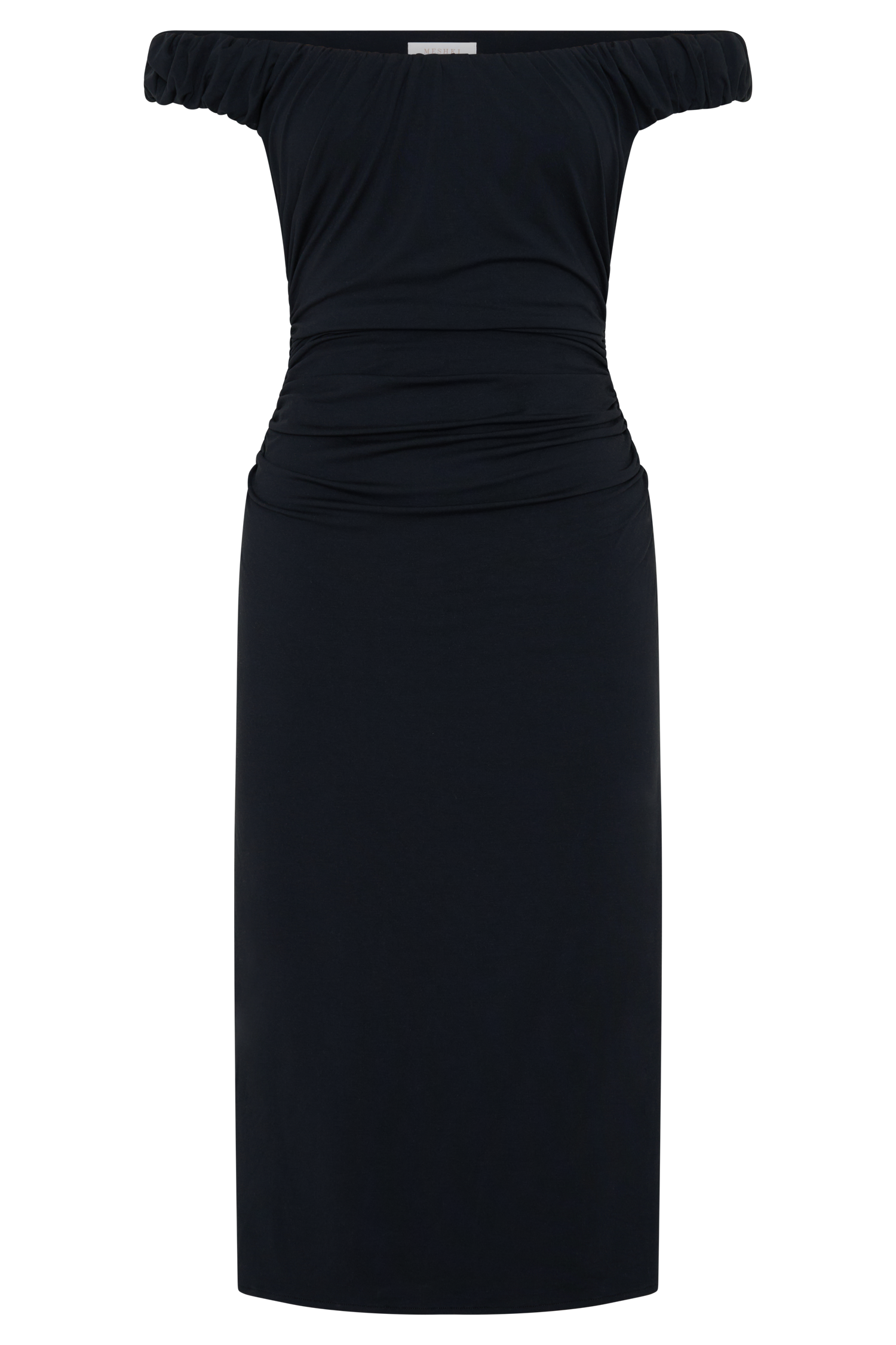 Alize Cupro Knee Length Dress - Black